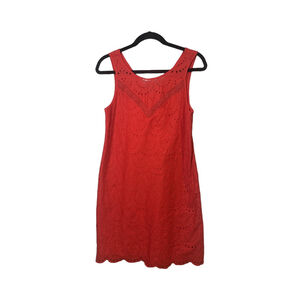 GAP Red Eyelet Dress Size S
